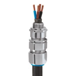 PRENSAESTOPA INDUSTRIAL DE LATON NIQUELADO PARA CABLE SWA