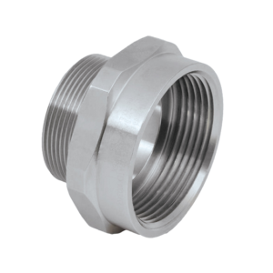 ADAPTADOR DE LATON NIQUELADO MACHO NPT A HEMBRA NPT