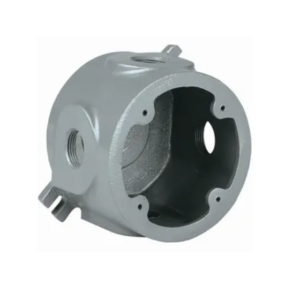 CAJA CIRCULAR DE SALIDA DE ALUMINIO NEMA 4 C/ INGRESO DE 1/2" A 1"