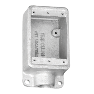 CAJA DE HIERRO PARA DISPOSITIVO C/ INGRESO DE 3/4" Y 1"
